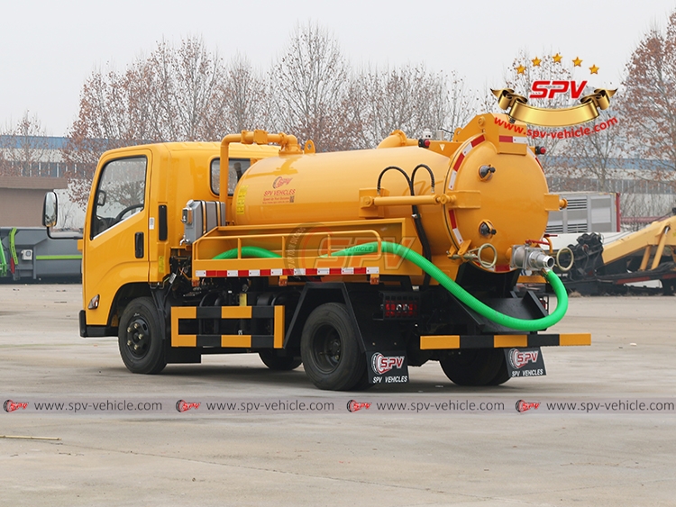 Waste Liquid Disposal Truck JMC (2,000 Litres) - Left Back Side View